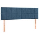 vidaXL Sommier à lattes de lit et matelas Bleu foncé 140x200cm Velours