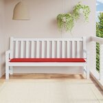 vidaXL Coussin de banc de jardin rouge 200x50x3 cm tissu oxford