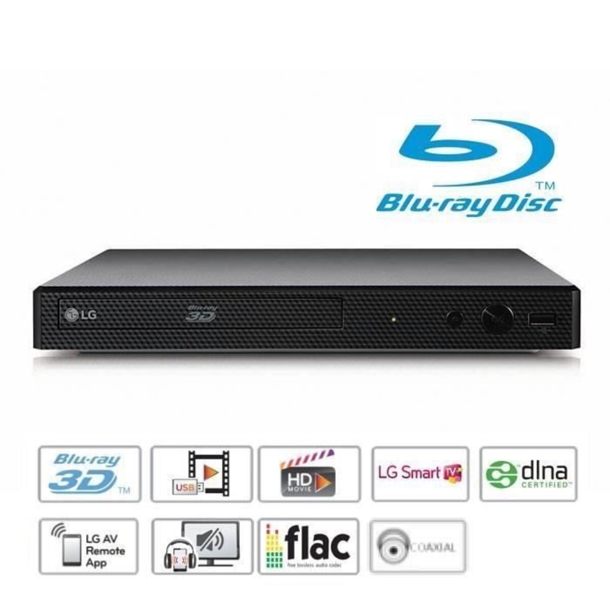 LG - Lecteur Bluray 3D - BP450 - Noir - Lecteur Blu-ray - Rue du Commerce