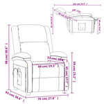 vidaXL Fauteuil de massage Cappuccino Similicuir