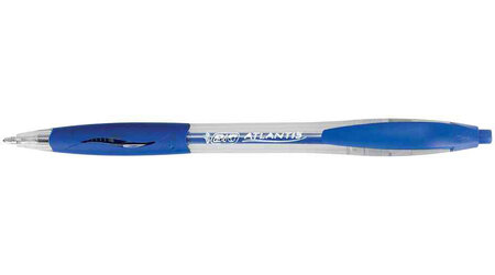 Stylo bille Rétractable ATLANTIS CLASSIC Pte Moy. 1 mm Bleu x 12 BIC