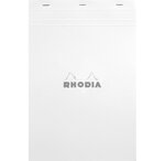 Bloc WHITE N°18 21x29,7cm 80F Q.5x5 Blanc RHODIA