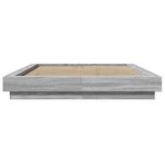 vidaXL Cadre de lit sonoma gris 135x190 cm bois d'ingénierie
