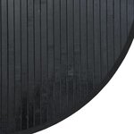vidaXL Tapis rond noir 100 cm bambou