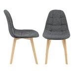 Lot de 6 chaises de salle à manger 86 x 53 x 47 cm gris foncé 03_0006788