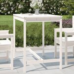 vidaXL Table de jardin blanc 121x82 5x110 cm bois massif de pin