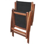 vidaXL Ensemble à manger d'extérieur 9 Pièces et coussins Acacia solide