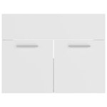 vidaXL Ensemble de meubles salle de bain 2 Pièces Blanc Bois d'ingénierie