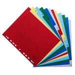 Intercalaires Imprimés Numériques Polypropylène 12/100e - 12 Positions - A4 Maxi - Assorties Vives - X 20 - Exacompta