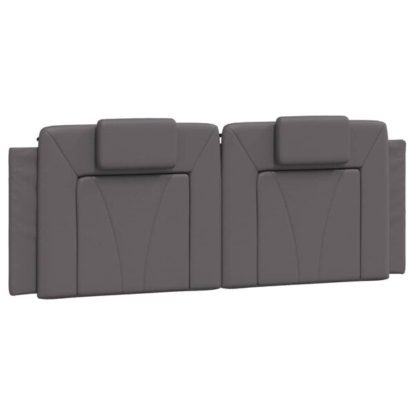 vidaXL Coussin de tête de lit gris 120 cm similicuir