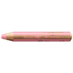 Crayon multi-talents woody 3en1  rond  rose pastel x 5 stabilo