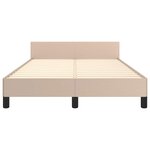 vidaXL Cadre de lit avec tête de lit sans matelas cappuccino 120x200cm