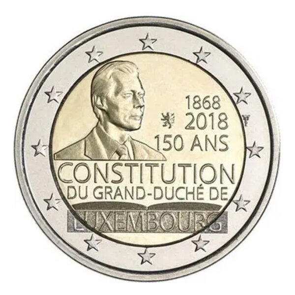 2 euros commémorative Luxembourg 2018 - la Constitution.