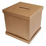 2 urnes carrées en kraft 25 cm