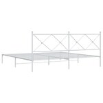 vidaXL Cadre de lit métal avec tête de lit blanc 200x200 cm