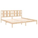 vidaXL Cadre de lit bois massif 180x200 cm super king