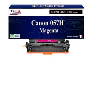 T3AZUR - Toner compatible avec Canon i-SENSYS LBP-631Cw LBP-633Cdw MF-651Cw MF-655Cdw MF-657Cdw remplace Canon 067H Magenta - 2 450 pages