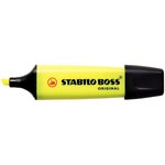 Surligneur BOSS ORIGINAL Rechargeable Pte Biseautée 2-5 mm Jaune STABILO