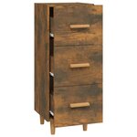 vidaXL Buffet Chêne fumé 34 5x34x90 cm Bois d'ingénierie
