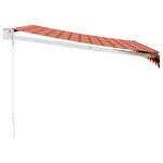 vidaXL Auvent rétractable orange et marron 3x2 5 m tissu et aluminium