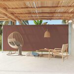 vidaXL Auvent latéral rétractable de patio 220x600 cm Marron