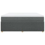 vidaXL Sommier à lattes de lit avec matelas Gris foncé 180x200cm Tissu