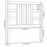 vidaXL Tête de lit 81x4x100 cm Bois massif de pin