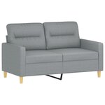 vidaXL Ensemble de canapés 3 Pièces coussins gris clair tissu
