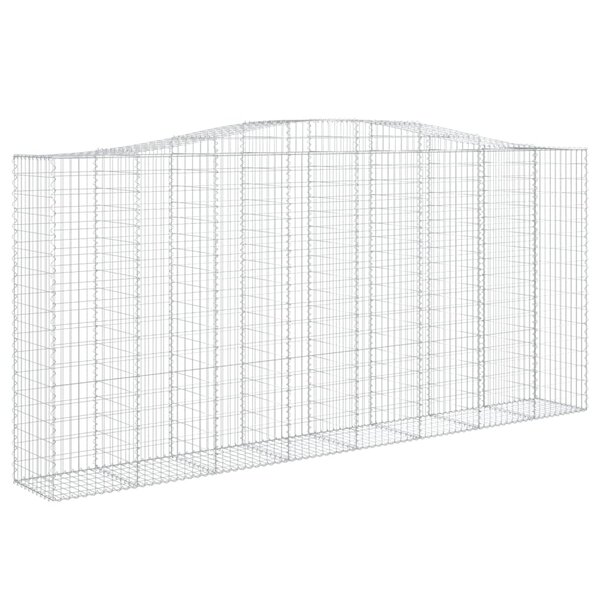 vidaXL Panier de gabions arqué 400x50x180/200 cm Fer galvanisé