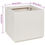 Jardinier vidaXL Blanc 36x36x35 cm PP
