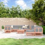 vidaXL Salon de jardin 10 Pièces bois massif douglas