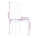 vidaXL Chaises à manger lot de 2 Crème Velours