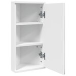 vidaXL Armoire de bain à miroir d'angle blanc 30x24x60 cm