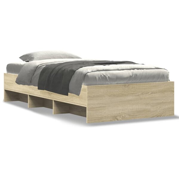 vidaXL Cadre de lit sans matelas chêne sonoma 100x200 cm