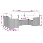 vidaXL Salon de jardin avec coussins 6 Pièces beige résine tressée