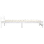 vidaXL Cadre de lit Blanc Bois de pin massif 100x200 cm