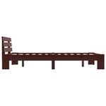 vidaXL Cadre de lit Marron foncé Bois de pin massif 120x200 cm