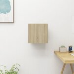 vidaXL Meuble TV mural Chêne sonoma 30 5x30x30 cm
