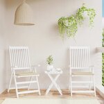 vidaXL Coussins de chaise de jardin lot de 2 beige 50x50x4 cm