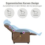 vidaXL Fauteuil de massage inclinable Marron Tissu