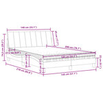 vidaXL Lit avec matelas vert foncé 140x200 cm velours