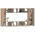 vidaXL Ensemble de meubles TV 8 Pièces Chêne sonoma Bois d'ingénierie
