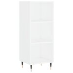 vidaXL Buffet haut Blanc 34 5x34x180 cm Bois d'ingénierie