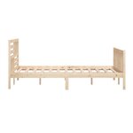 vidaXL Cadre de lit Bois massif 140x200 cm