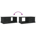 vidaXL Table basse Noir 90x50x35 cm Bois d'ingénierie
