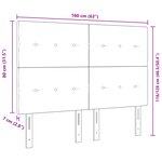 Tête de lit en velours gris clair capitonnée 160 cm