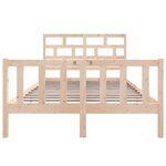 vidaXL Cadre de lit bois de pin massif 135x190 cm double