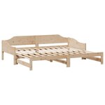 vidaXL Lit de jour avec lit gigogne 90x190 cm bois de pin massif