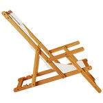 Chaises de plage pliantes vidaXL 2 Pièces Gris clair Bois d'acacia massif et Textilène