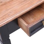 vidaXL Bureau d'écriture et tiroirs 90x50x101 cm bois massif d'acajou